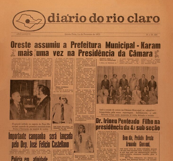 Há 50 anos no Diário do Rio Claro, 1º de Fevereiro de 1973 - Diário do Rio  Claro